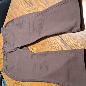 NYDJ Jeans Womens 16W BROWN MARILYN STRAIGHT Denim Used Preowned